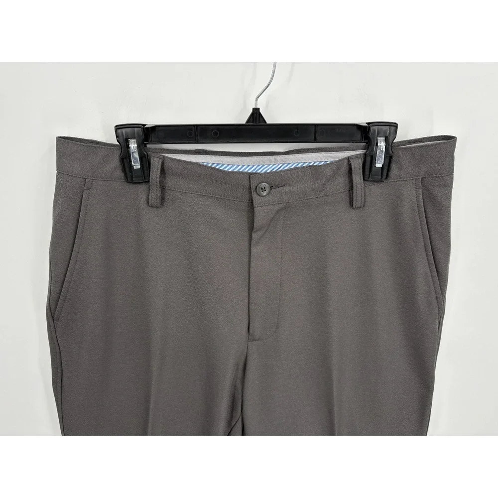 FootJoy Golf Pants Men's 34x32 Gray Performance Stretch Flat Front Tech Khakis